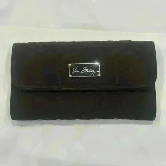 Vera Bradley Checkbook Brown Wallet EUC - Picture 2 of 11